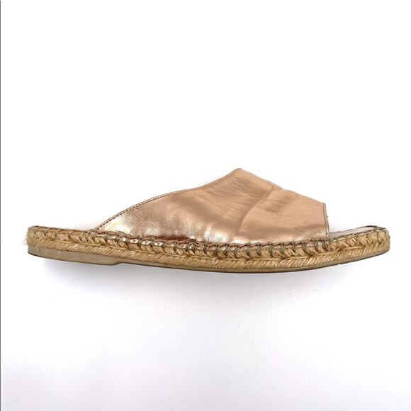 Banji Rose Gold Espadrille Slide Sandals size 10 - Picture 6 of 9